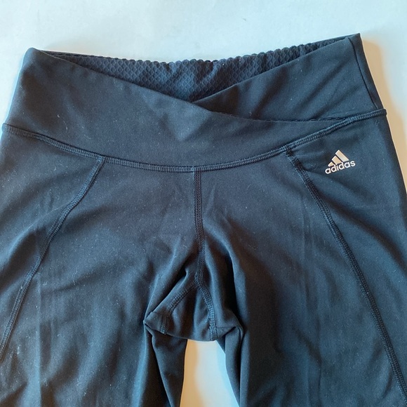 Adidas Mid-Calf Low Waist Black Leggings - Picture 2 of 6